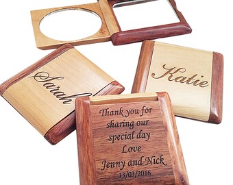 Personalized Custom Compact Mirror - Custom Compact Mirror - Personalized Engraved Compact Mirror - Custom Pocket Mirror - Bridesmaid Gifts