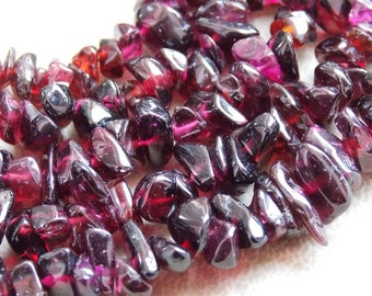 1. Strand 16" Garnet Rough Beads "Polished" 10X6 To 6X5 MM Approx 100% Natural Finest AAA Quality Wholesale Price New Arrival