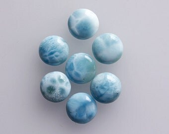 6MM Round Shape, Natural Sky Blue Larimar Lot Cabochon Gemstone, Handmade Cabochon, Wholesale Price, Semi precious, Jewelry Gemstone, AG-201