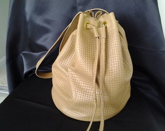 Tan leather bucket bag brown leather bucket bag BBsCustomClutches leather bucket bag basket weave bucket bag brown bucket bag