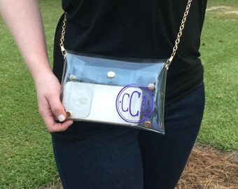 Personalized Stadium Approved Clear Purse
