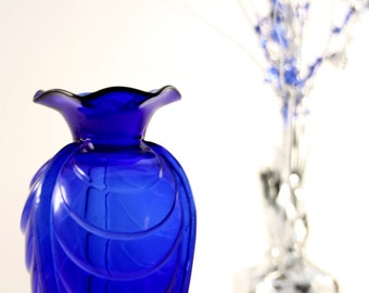 cobalt blue bud vase