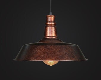 Industrial Steel Pendant Lamp - steel lampshade OR full set lamp - pendant light - DIY - hanging lamp - Edison bulb lamp - vintage style