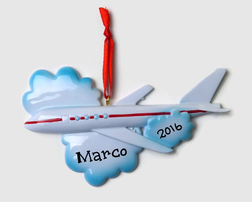 airplane personalized ornament pilot vacation hand airplane personalized ornament pilot vacation hand