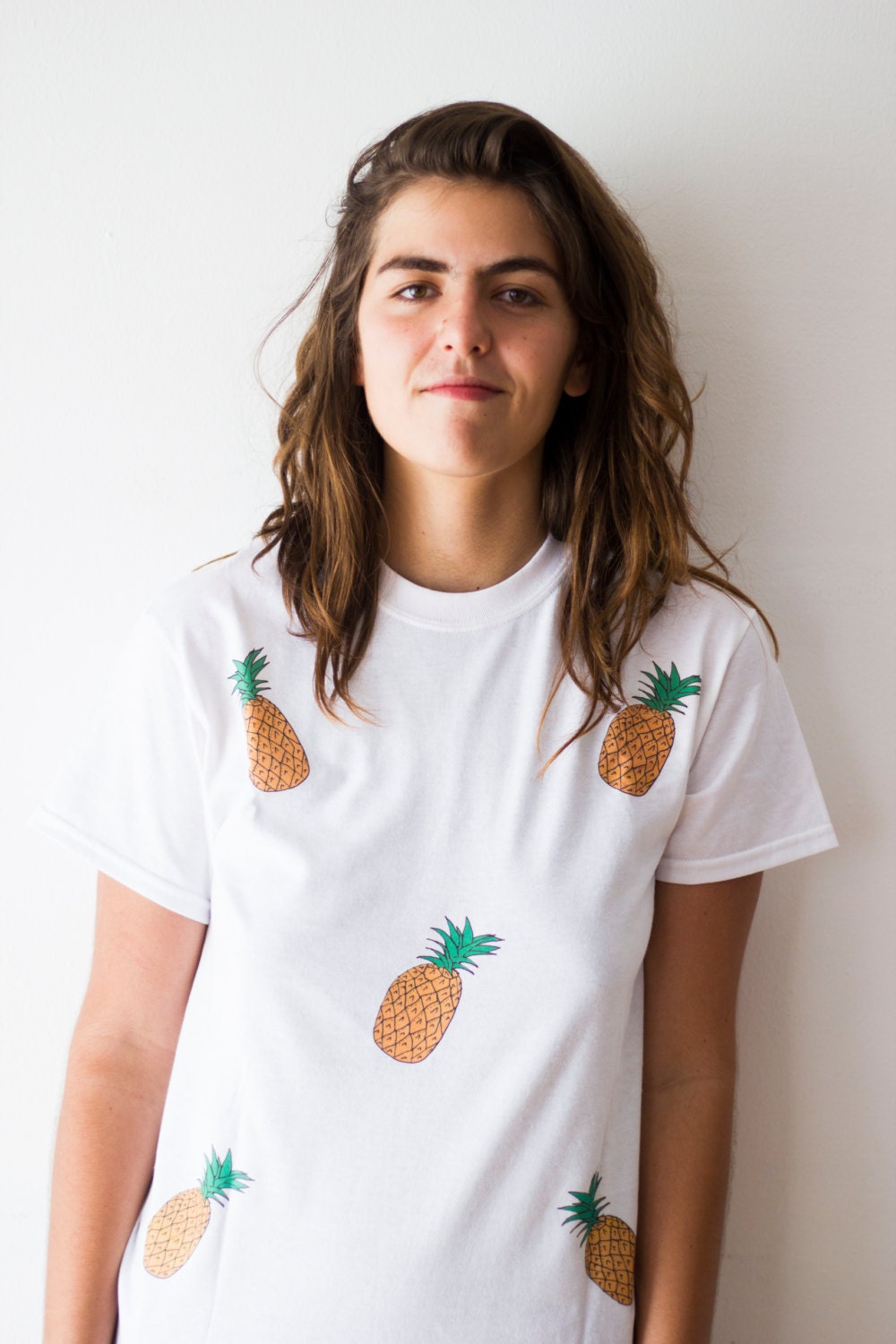 Pineapple T-Shirt / Illustrated Unisex Tee Shirt Men's