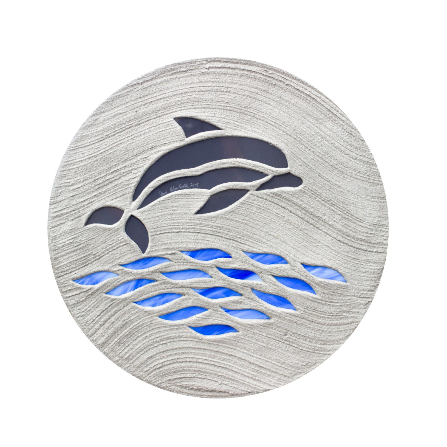 Dolphin Porpoise Stepping Stone BIG 18 Concrete Stained