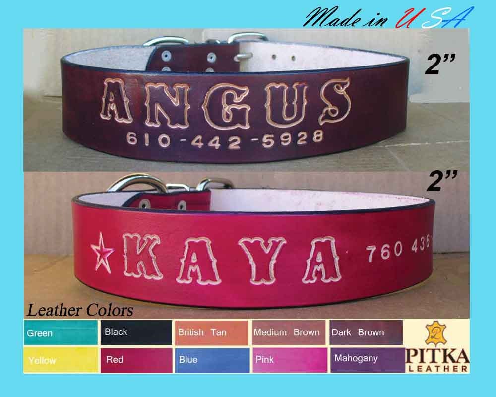 Personalized Heavy Duty Dog Collars Leather Dog Collars 2