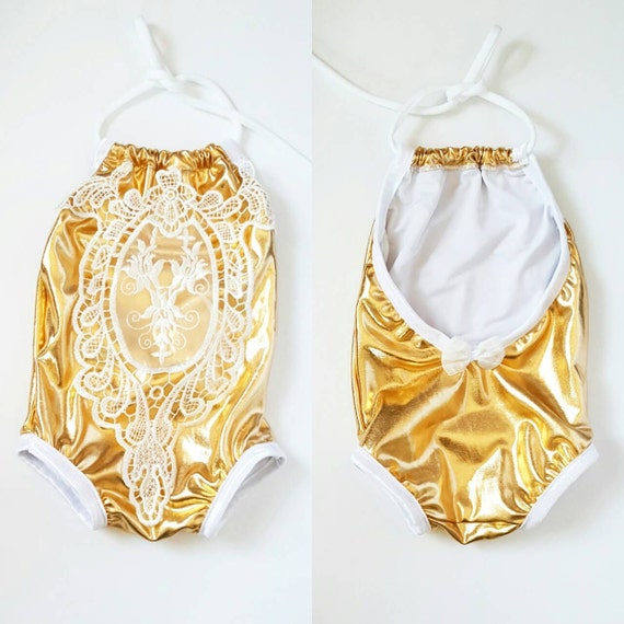 Fancy gold bathing suit