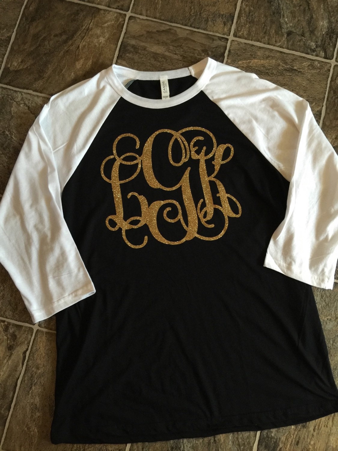 Raglan baseball shirt 3/4 length tee vinyl by OwlBeCraftyCreations