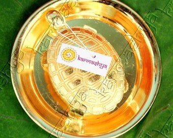 Large Sarva Ichha Kachua Kachuva Plate Gold Yantra Yantram Wish Turtle Tortoise MUA0022BIG