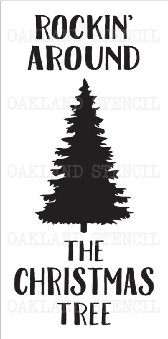 christmas holiday stencil rockin around the christmas christmas holiday stencil rockin around the christmas