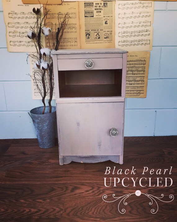 Small side table by BLACKPEARLUPCYCLED on Etsy