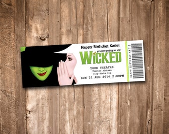 Wicked the Musical Collectible Theater Ticket