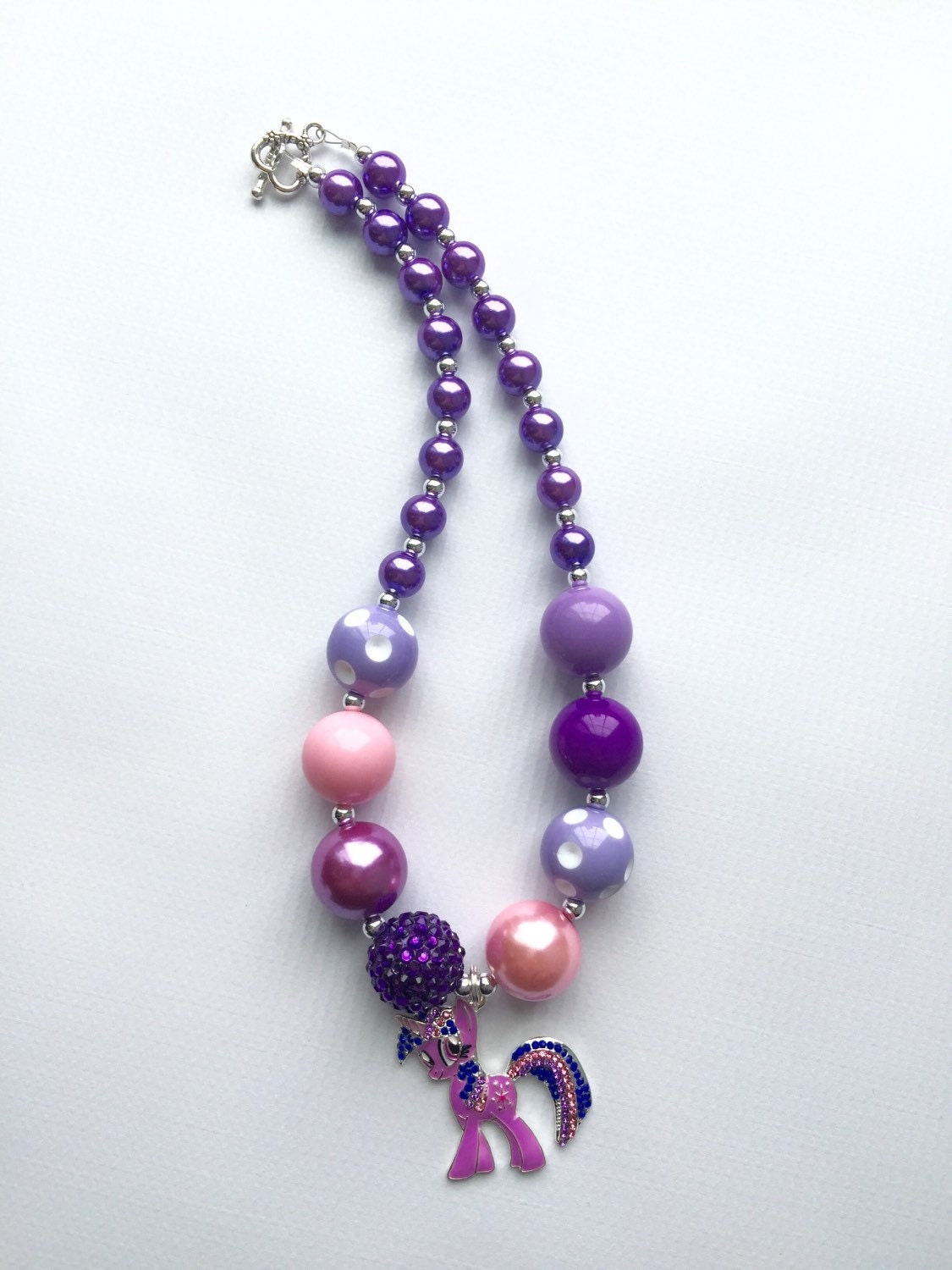 Twilight Sparkle My Little Pony Chunky Bead Necklace by MadiandBay