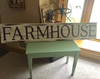 Farmhouse 60 inches Long Rustic Country Fixer Upper Style Farm House Wood Sign