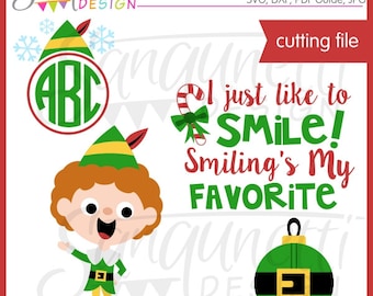 Christmas Elf SVG, DXF, cutting file for Cricut Silhouette Commercial Use License Included