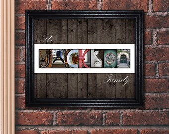 Alphabet Letter Art, Wedding Shower Gift, Gift for Mom, Wall Decor, Name Print, Unique Wedding Gift, Personalized Name Print, Wedding Gift