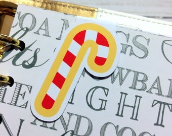 Candy cane bookmark | Etsy