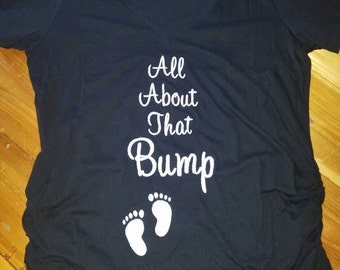 maternity shirt, all about that bump, personalized maternity, baby bump shirt
