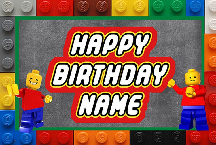 Lego Birthday Banner by SpecialtyBanners on Etsy