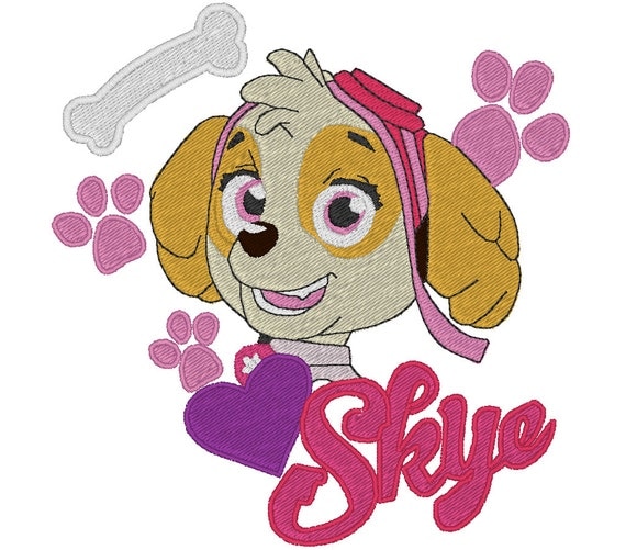 Skye Paw Patrol Embroidery Machine Design By Embroideryworldstore