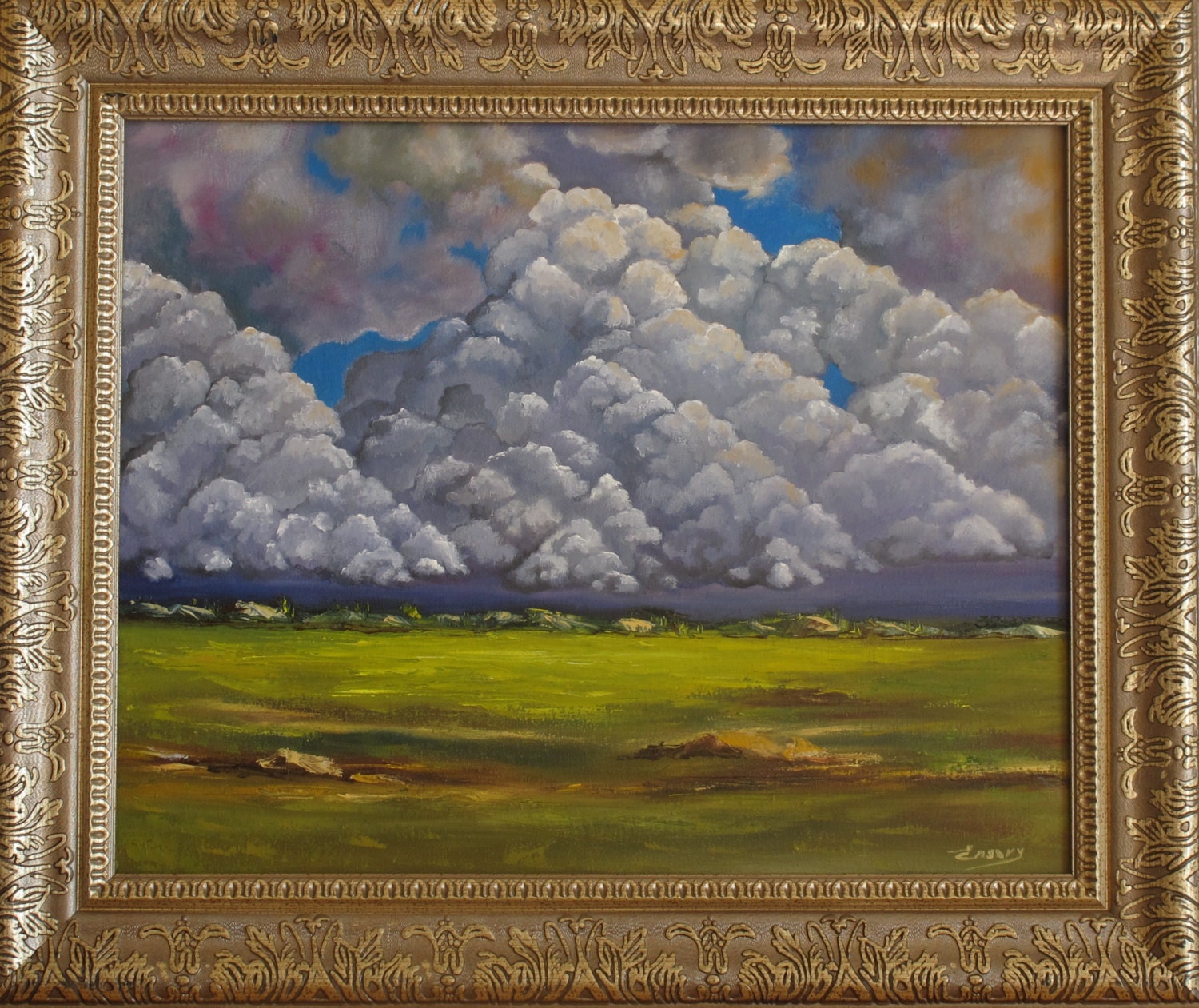 Cloudy Sky Painting Original Oil Painting Sky Painting