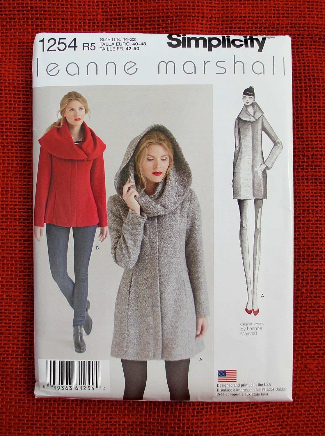 Simplicity Easy Sewing Pattern 1254 Coat Jacket Oversized
