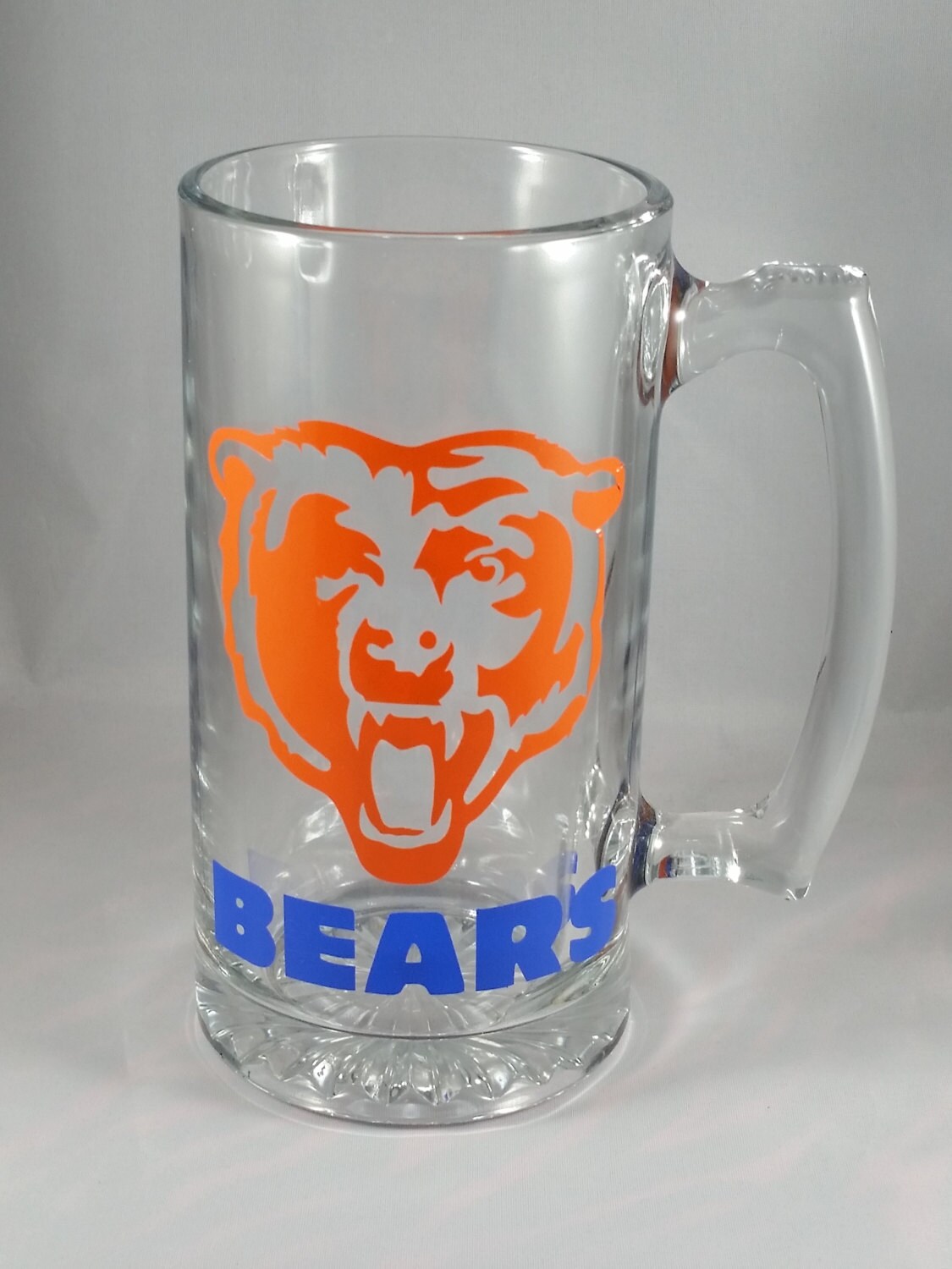 Chicago Bears Beer Mug FREE Shipping Wine Stein by GlitzGiftsNMore