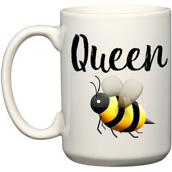 Queen Bee Emoji Coffee Mug by embeemugs on Etsy