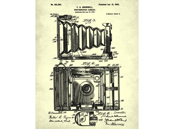 Kodak Camera Patent Print Camera Vintage by FabVintagePosters