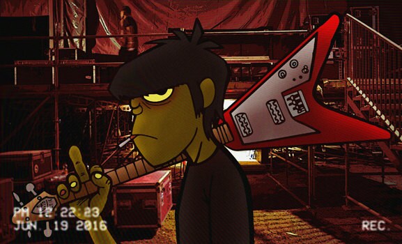 Murdoc Niccals Behind the Scenes print