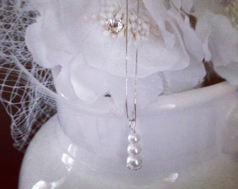 Swarovski pearl sterling silver necklace