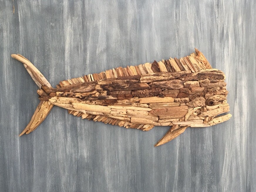 Driftwood Mahi Mahi Coastal Wall Decor