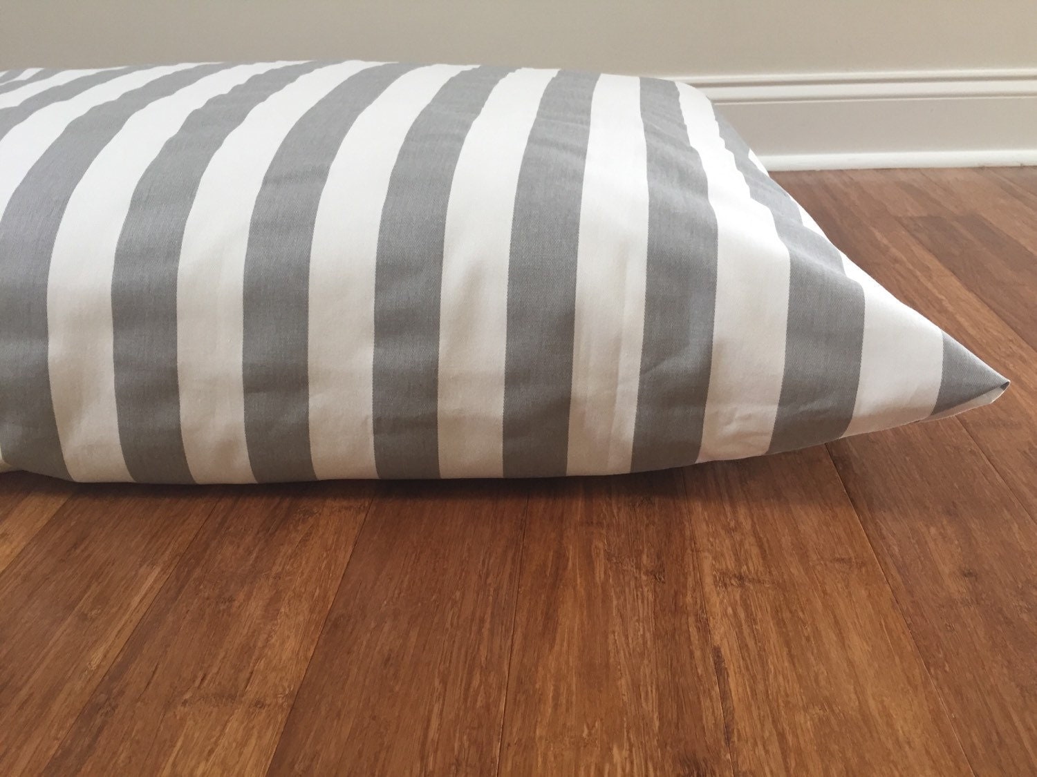 Stripes dog bed cover Nautical Dog bed cover gray stripes