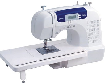 Brother CS6000i Feature-Rich Sewing Machine With 60 Built-In Stitches, 7 styles of 1-Step Auto-Size Buttonholes, Quilting Table, Hard Cover
