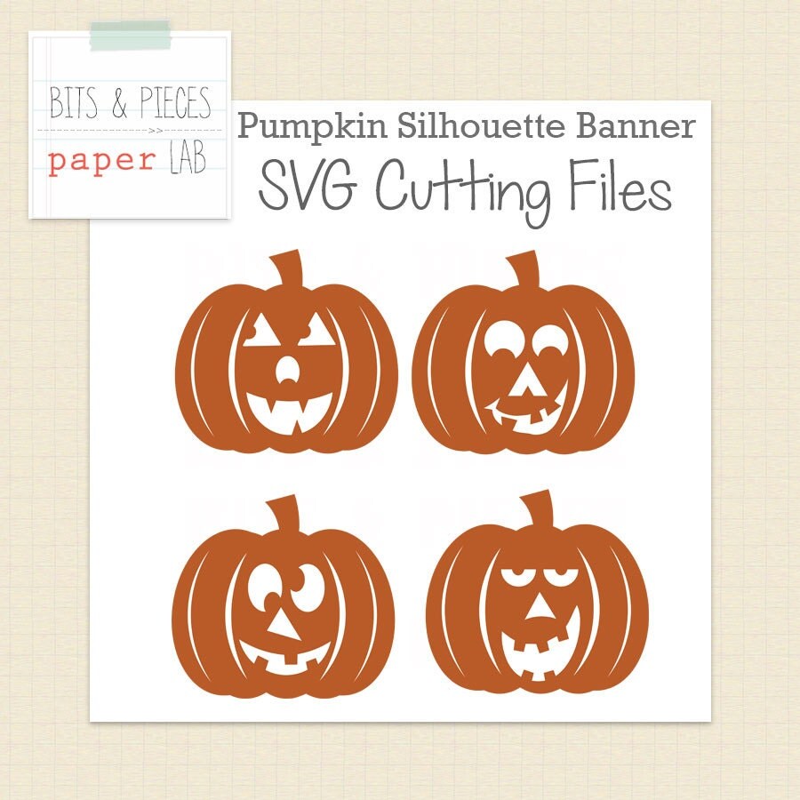 Download SVG Cutting Files: Pumpkin Silhouette, Pumpkin Banner ...