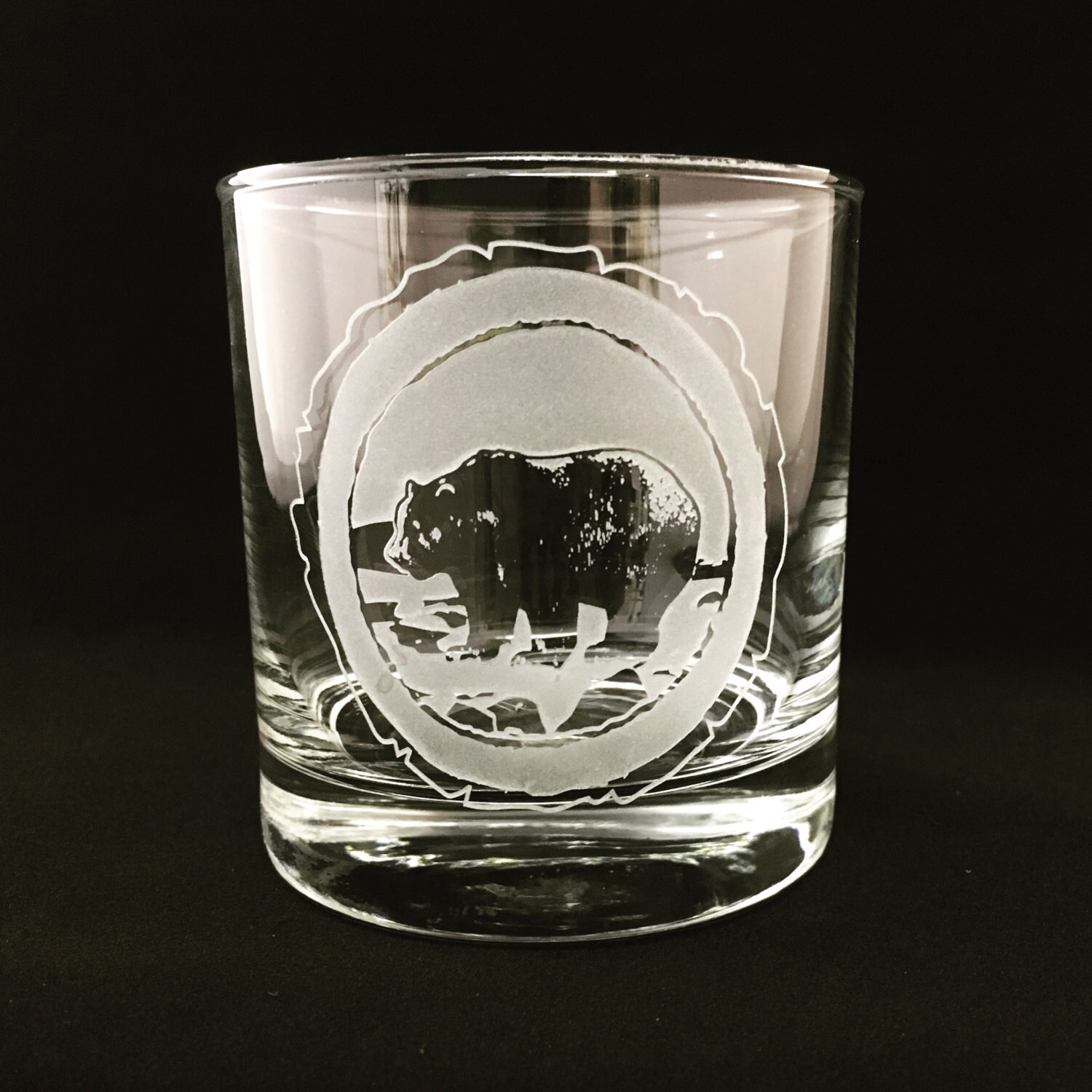 Bear Bear hunter Whiskey glass Gifts for Dad Whiskey