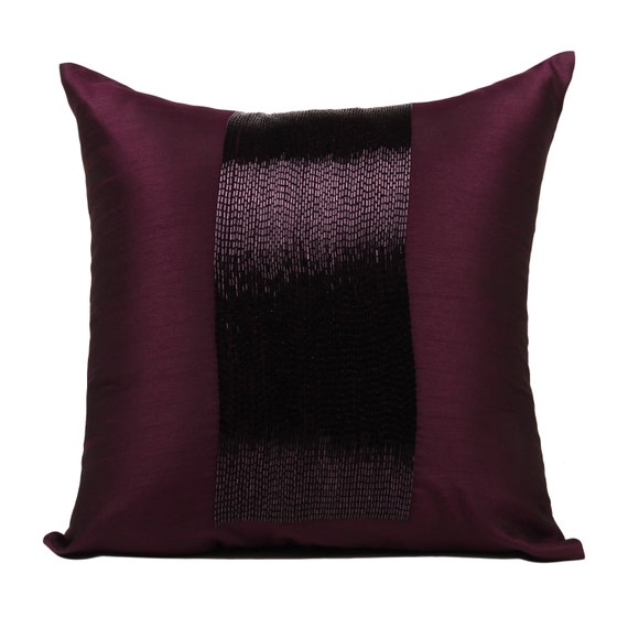 Plum Throw Pillow Cover Multiple Sizes 14x14 16x16 18x18