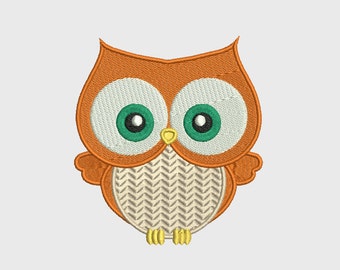 Owl Embroidery Design INSTANT DOWNLOAD size - 3.55" x 3.93"