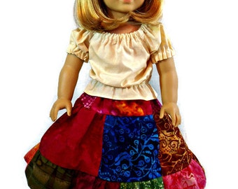 18 inch doll dress - 18 inch southwest doll dress - 18 inch doll clothes - fits the American Girl and similar 18 inch dolls.