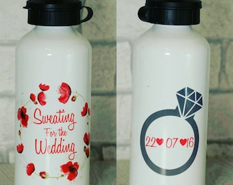 Sweating for the wedding water bottle sports bottle wedding gift custom water bottle personalised wedding bride gift bridesmaid gift bride