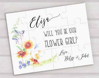 Will you be our flower girl puzzle - Wedding proposal puzzle - be my flower girl proposal - custom puzzle - flower girl gift - bridal party