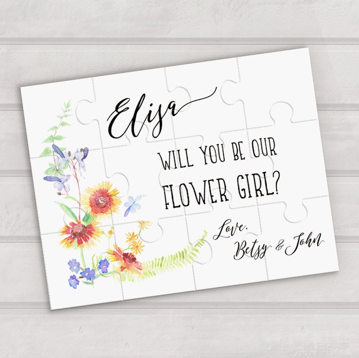 Will you be our flower girl puzzle Wedding proposal puzzle