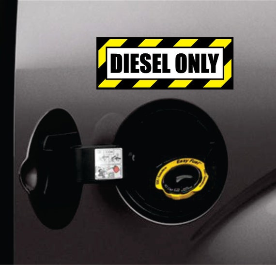 Diesel Only Sticker Vinyl Decal Diesel Truck Car Decal Gas Cap