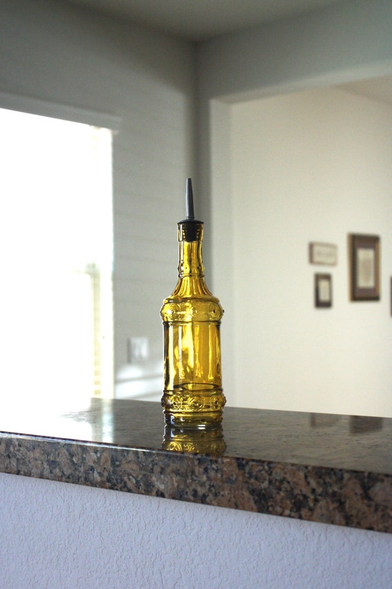 Decorative Dish Soap Dispenser Olive Oil Dispenser Yellow