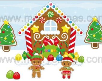 Gingerbread House Scene Setter, Elf Printable, Fun Christmas Elf Backdrop