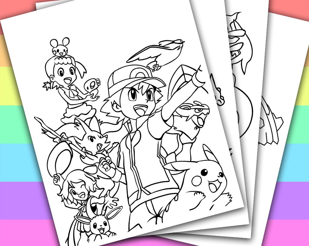 Pokémon: XYZ Animation Movies 4 Coloring Pages by PetiteMonkey