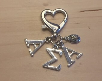 Alpha Sigma Alpha Sorority Ladybug Keychain