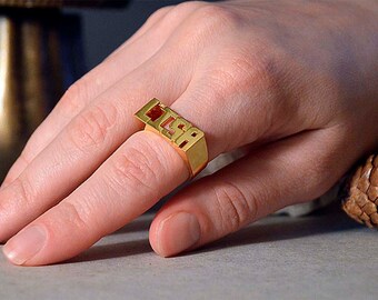 Name rings 10K gold,Custom name ring gold,Word name ring,Couples name rings,Personalized phrase rings, popular statement ring, ring.