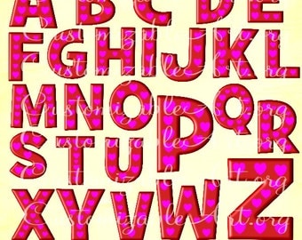 Digital Fun Alphabets Clipart Cute Digital by CustomizableArt